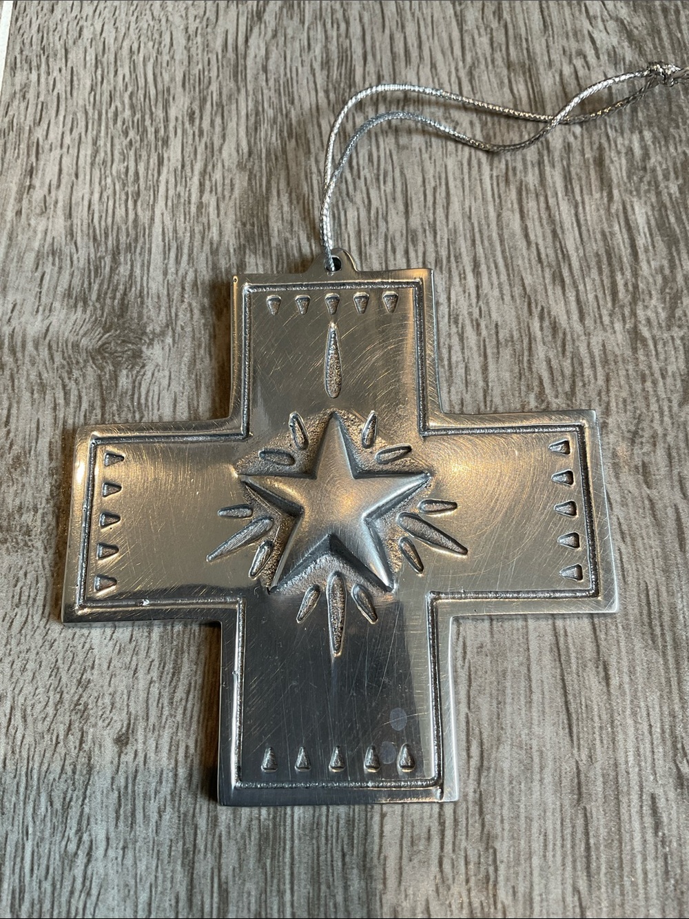 Metal Cross/Star Ornament